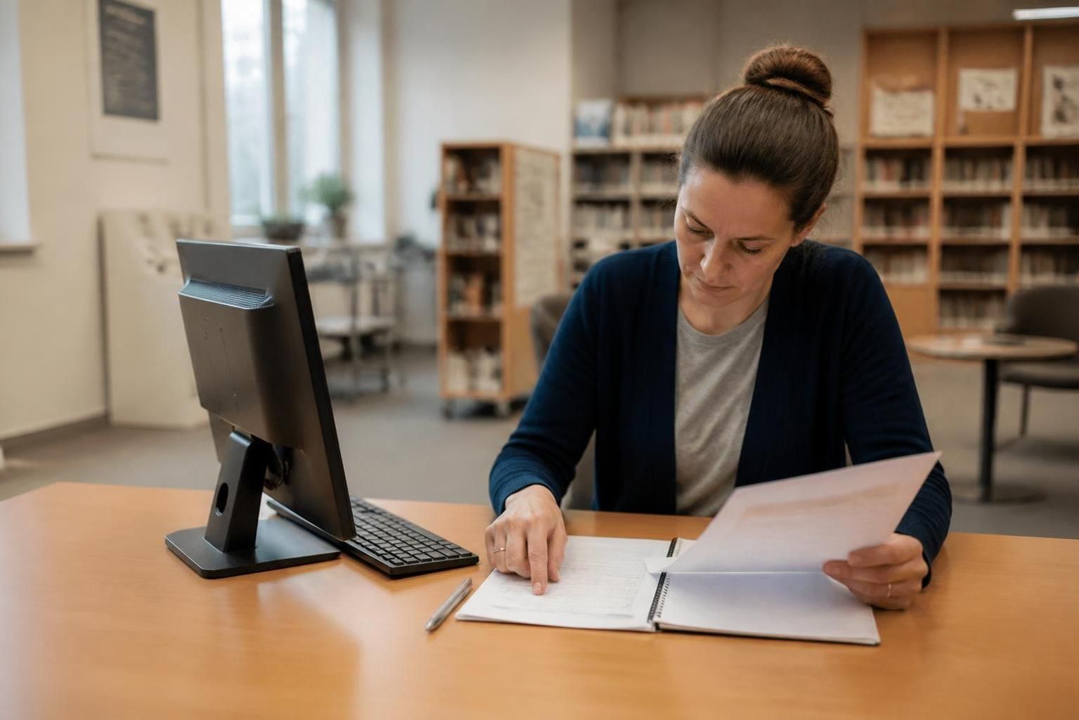شخص يكتب رسالة تحفيزية على حاسوبه للتقديم على عمل في أوروبا